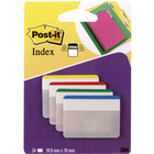 Zakadki indeksujce POST-IT® do archiwizacji (686-F1), PP, proste, 50, 8x38mm, 4x6 kart., mix kolorów