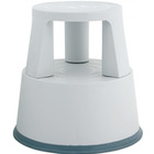 Taboret biurowy Q-CONNECT, mobilny, plastikowy, szary