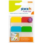 Przekadki indeksujce przeroczyste, 4 kolory, STICK´N, 38X25mm