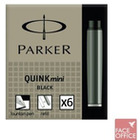 Naboje PARKER atramnetowe Mini (6 Szt.) Czarny