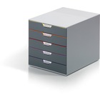 Pojemnik z kolorowymi szufladkami Durable, 5 szuflad / 280x292x356 mm (WxSxG)