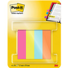 Znaczniki POST-IT® (670-4POP-EU), papier, 12,7x44,4mm, 4x50 kart., mix kolorów neon