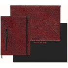 Zestaw kolekcjonerski MOLESKINE Shine, teczka + pióro wieczne Kaweco + niedatowany planer, metaliczny czerwony