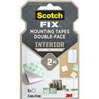 Kwadraty montaowe SCOTCH-FIX, dwustronne, 25x25mm, 16 pasków, biae