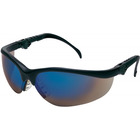Okulary ochronne MCR Klondike Plus, niebieskie lustrzane soczewki, czarne oprawki