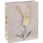 Torebka na prezenty DONAU HOME, laminowana, 25x30x10cm, caoroczna, sznurek, mix wzorów